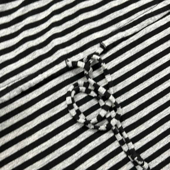 Gap Womens Maxi Striped Dress Sleeveless V Neck Drawstring Waist XS Black Gray - Picture 10 of 11